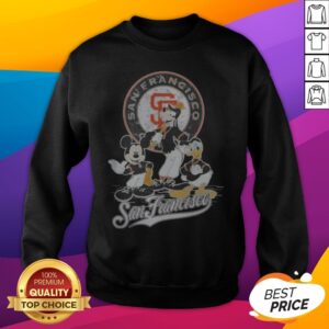 Alternative view of San Francisco Giants Mickey Mouse Cartoon Characters Shirt