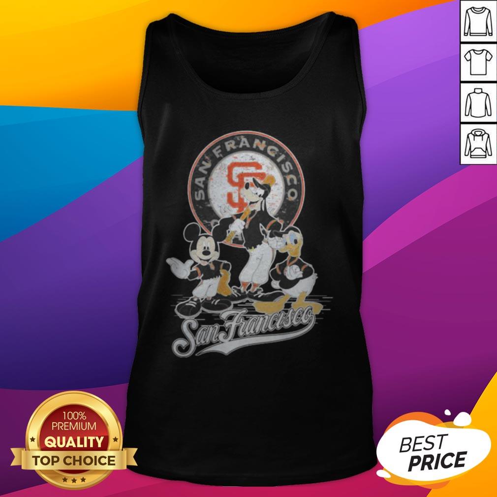 San Francisco Giants Mickey Mouse Cartoon Characters Shirt - Image 4