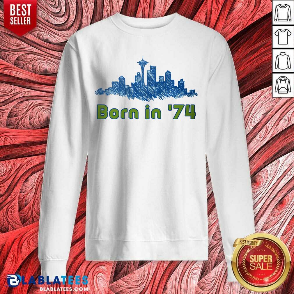 Seattle Sounders Born In 74 Necklace Shirt - Image 4