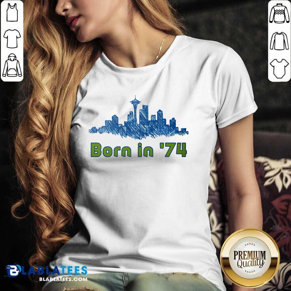 Seattle Sounders Born In 74 Necklace Shirt - Image 2
