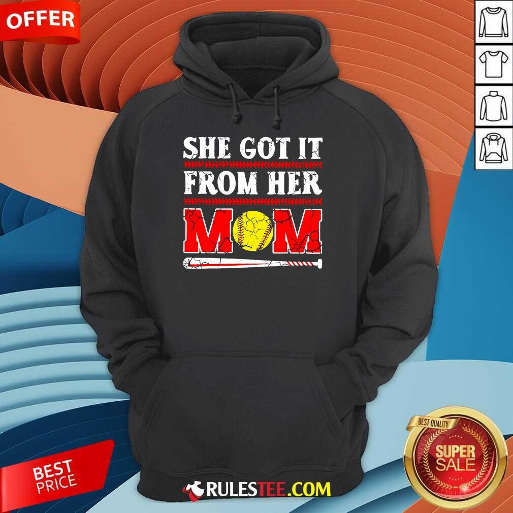 She Got It From Her Mom Baseball Shirt - Image 4