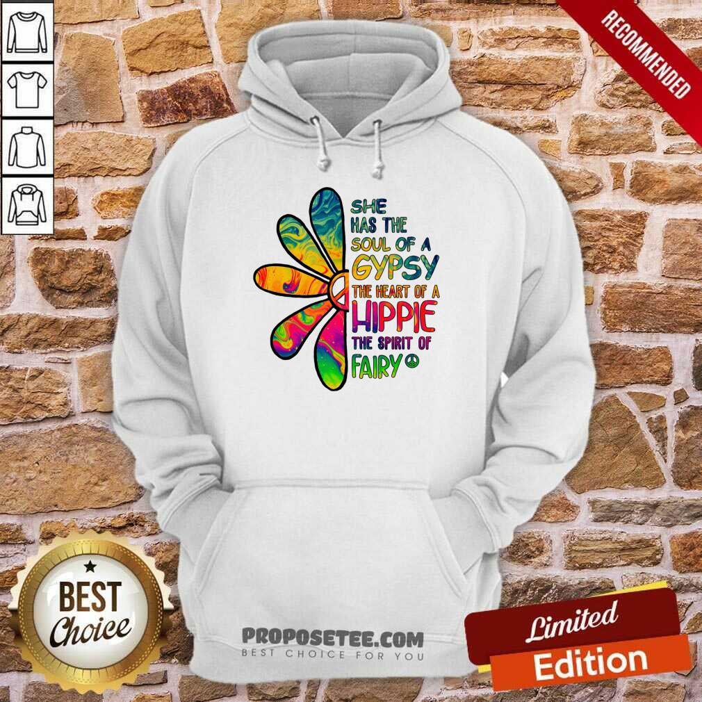 She Has The Soul Of A Gypsy The Heart Of A Hippie Fairy Shirt - Image 4