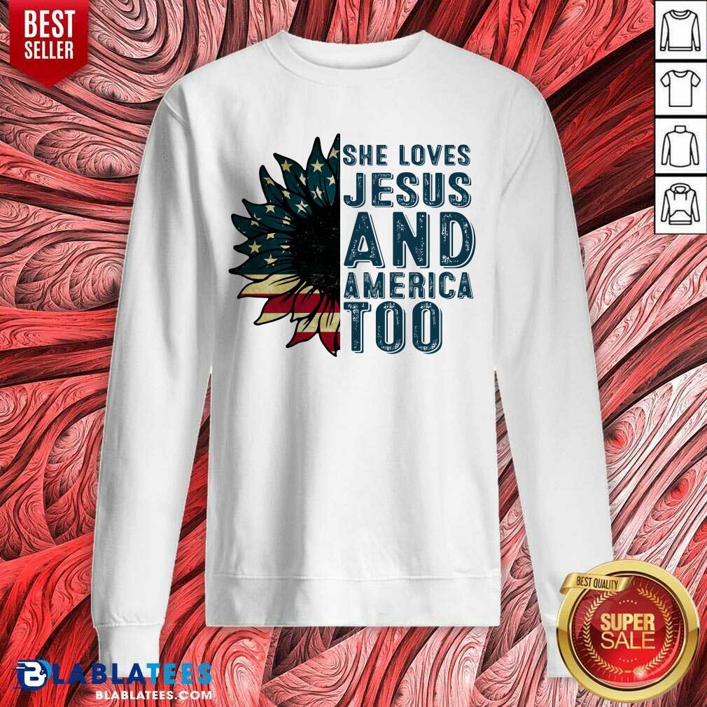 She Loves Jesus And America Too Shirt - Image 5