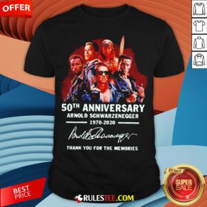 Arnold Schwarzenegger 50th Anniversary Thank You For The Memories Shirt
