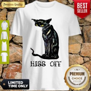 Premium Black Cat Covid Hiss Off Shirt