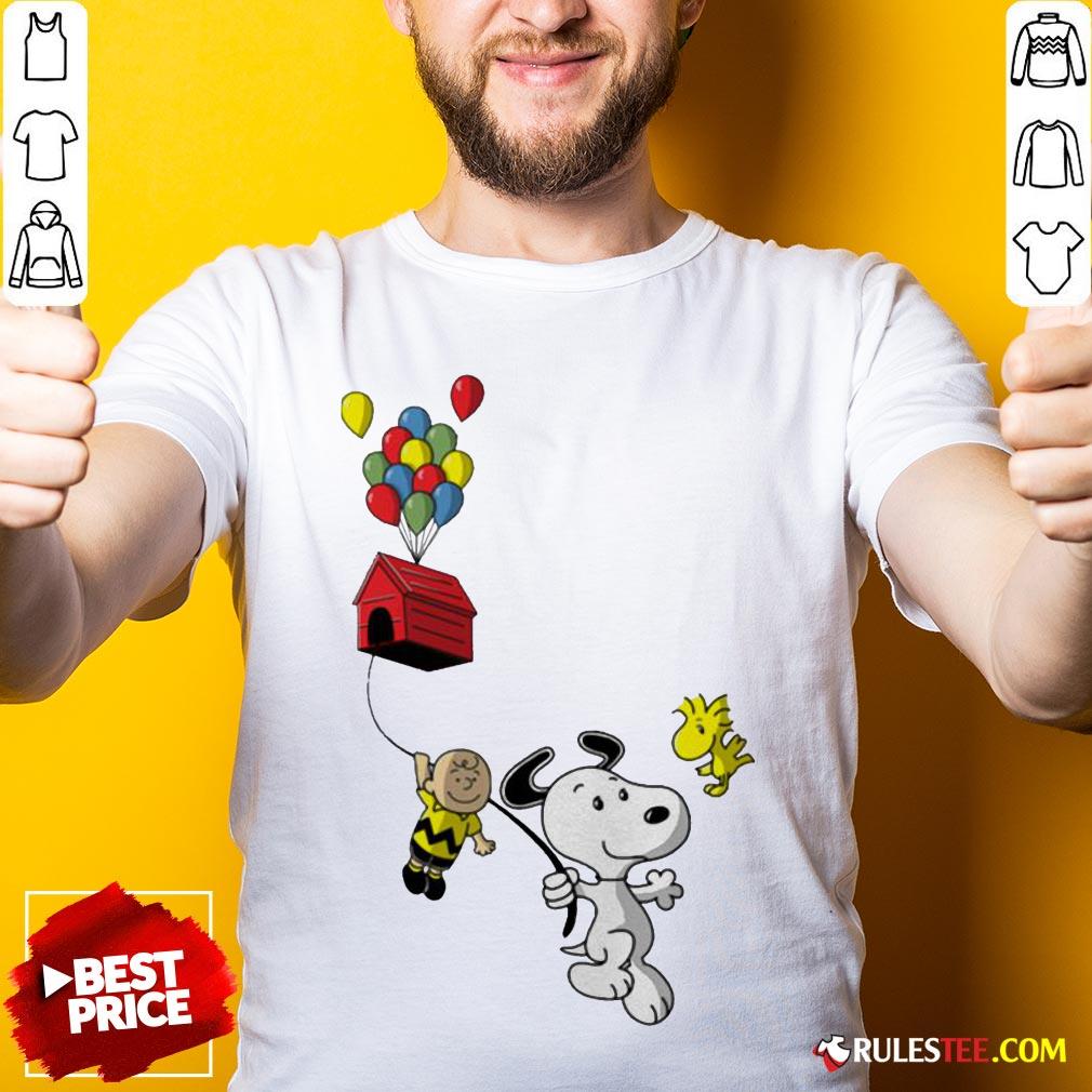 Snoopy And Charlie Brown Woodstock Balloon Shirt