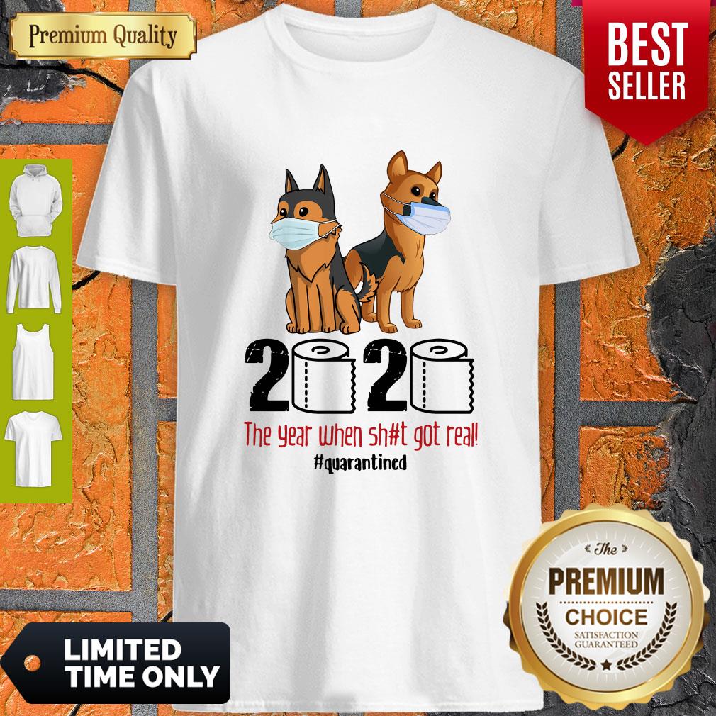 Nice Kunming Wolfdog Face Mask 2020 The Year When Shit Got Real Quarantined Shirt