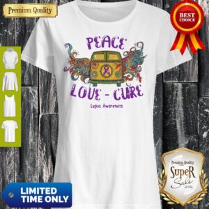 Good Hippie Bus Peace Love Cure Lupus Awareness Shirt