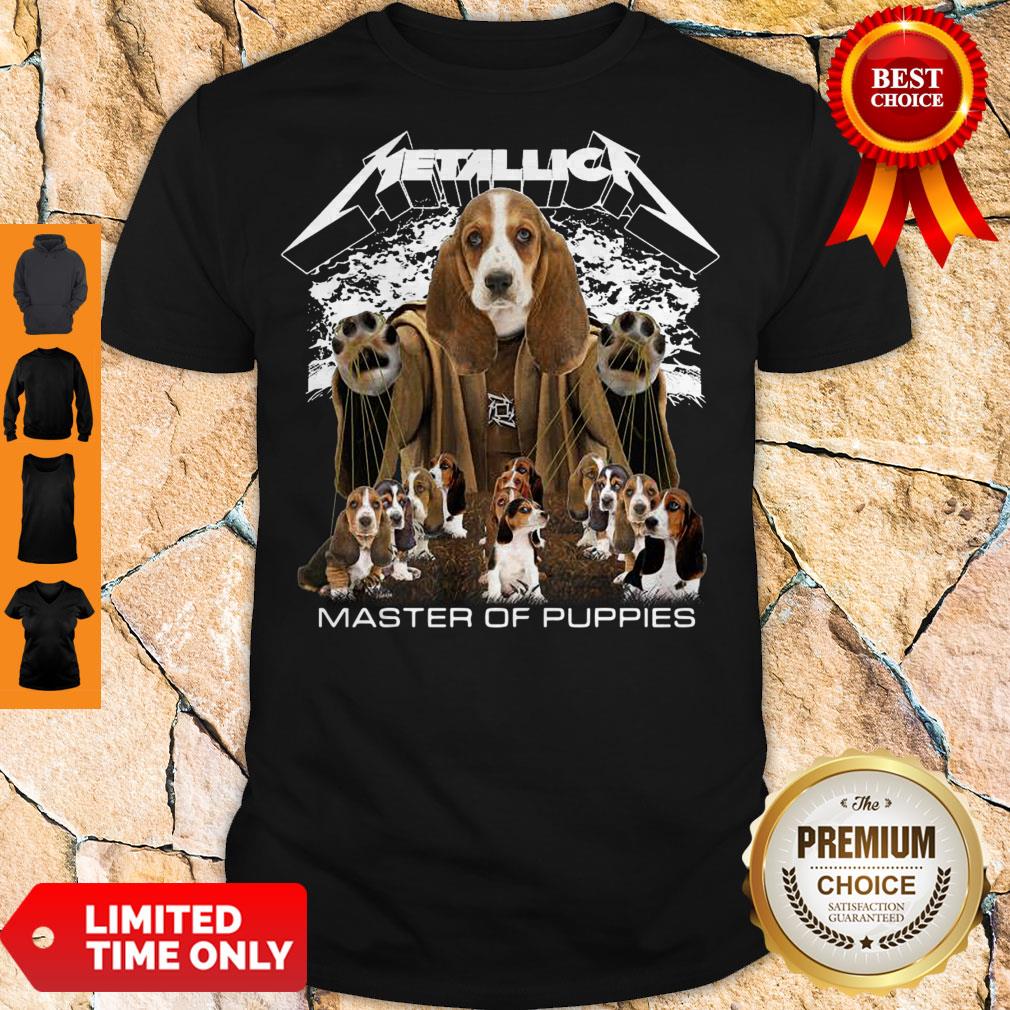 Official Metallica Basset Hound Puppy Master Of Puppies Shirt