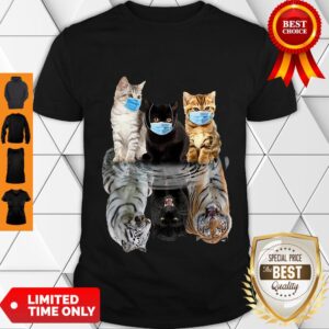 Nice Cats Face Mask Water Mirror Reflection Tigers Shirt