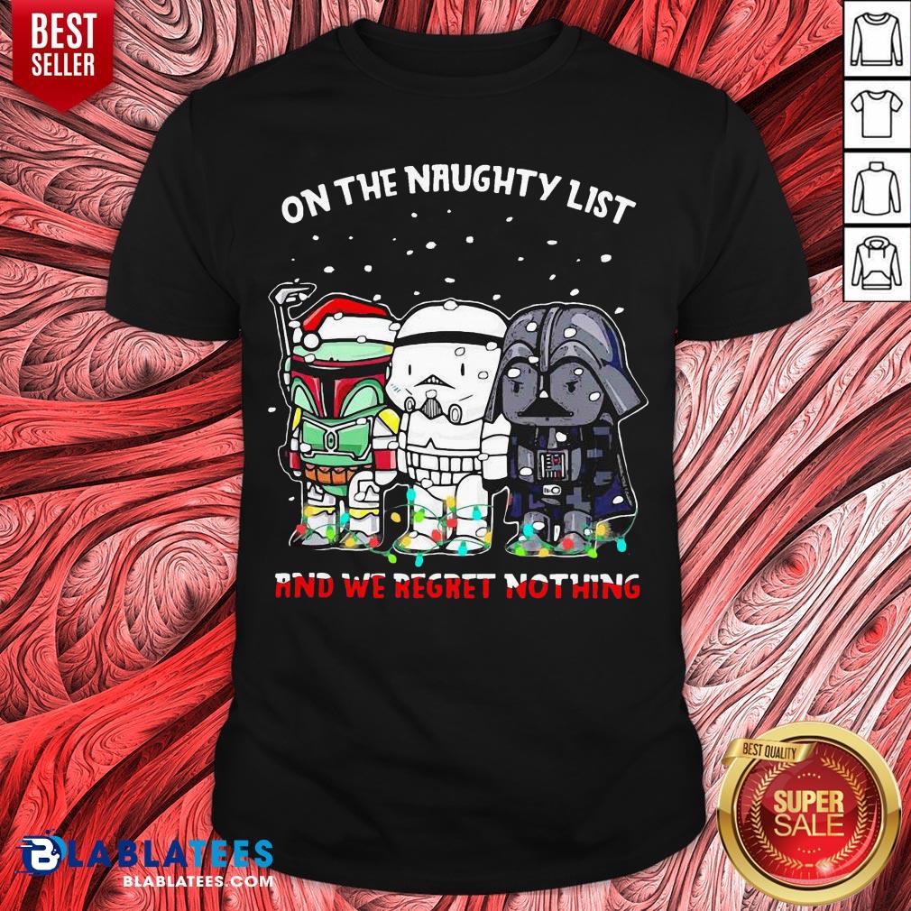 Awesome Star Wars Chibi On The Naughty List And We Regret Nothing Shirt