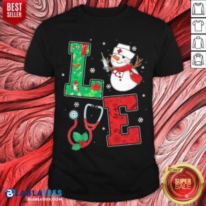 Original Nurse Snowman Love Christmas Shirt