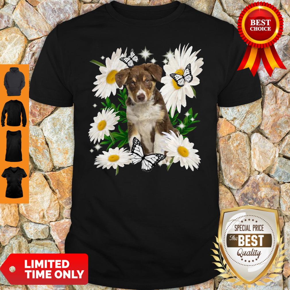 Official Tricolour Border Collie Daisy Flower Classic Shirt