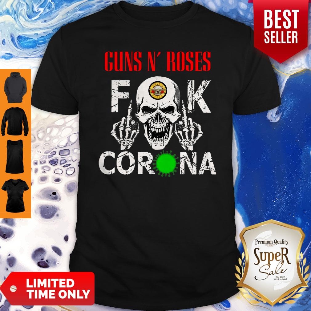 Funny Gun N’ Roses Fuck Coronavirus Version Skull Shirt