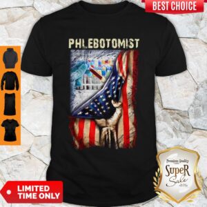 Good American Flag Vaccine Phlebotomist Shirt
