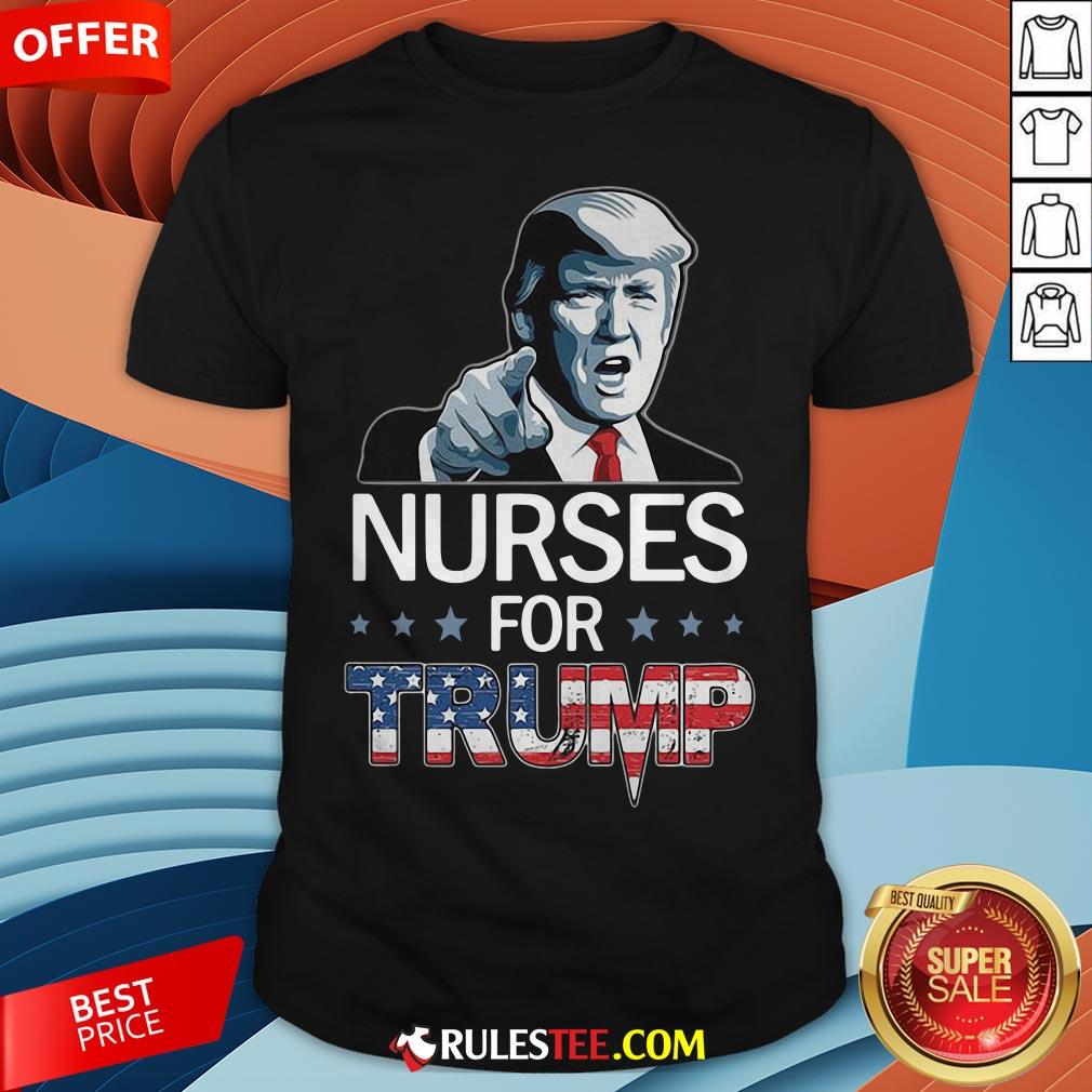 Funny Nurse For Trump American Flag Shirt
