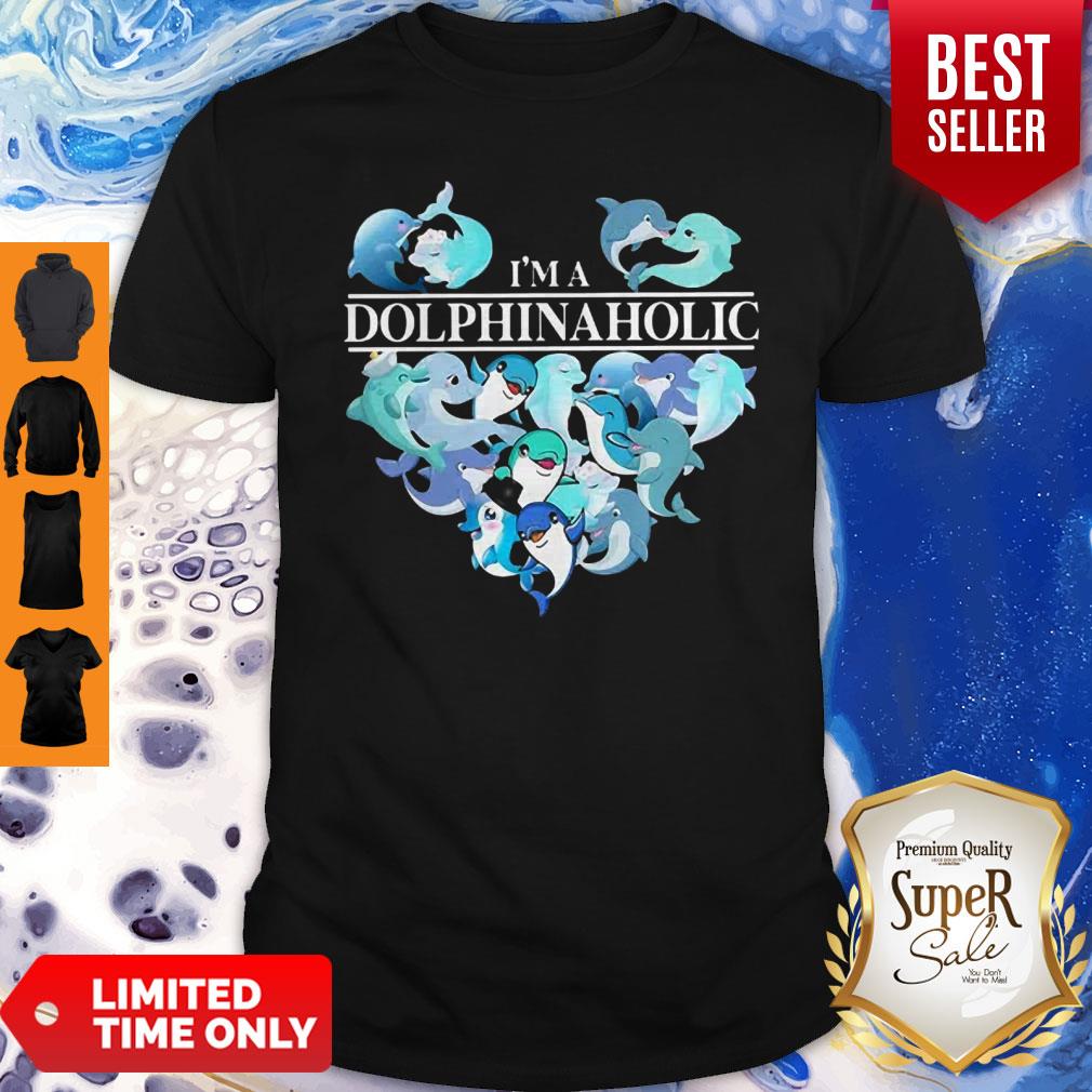 Pretty I’m A Dolphin Aholic Heart Shirt