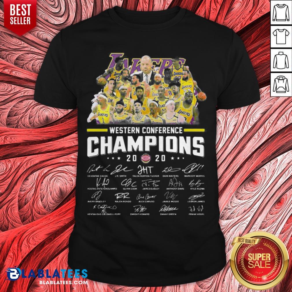 Awesome Los Angeles Lakers Western Conference 2020 Signature Shirt