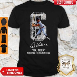 Albert William Kaline Signature Mr Tiger Thank You For The Memories Shirt
