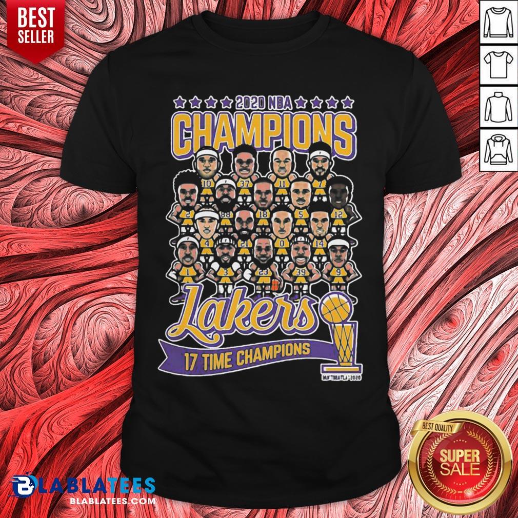 Good 2020 NBA Champions Los Angeles Lakers 17 Time Champions Shirt