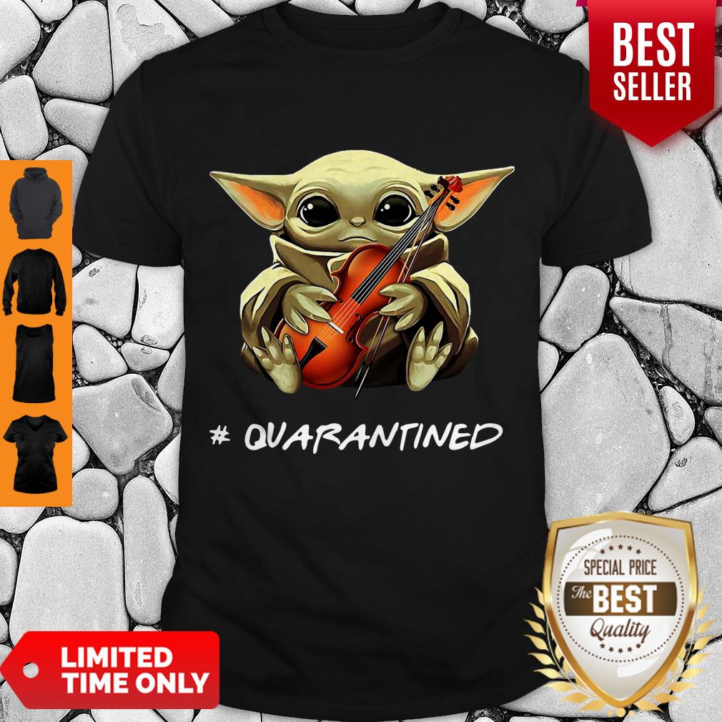 Pretty Baby Yoda Mask Violin #Quarantined Coronavirus Shirt