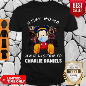Official Mickey Mouse Stay Home And Listen To Charlie Daniels Corona Virus Shirt