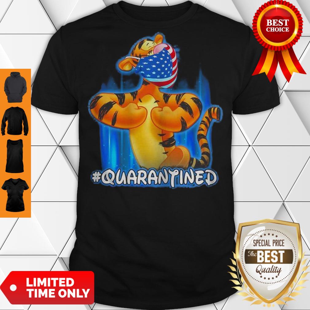 Nice Tiger Quarantined American Flag Mask Disney Shirt