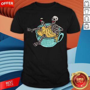 Skeleton Drinking Coffee Dia De Los Muertos Day Dead Halloween Shirt