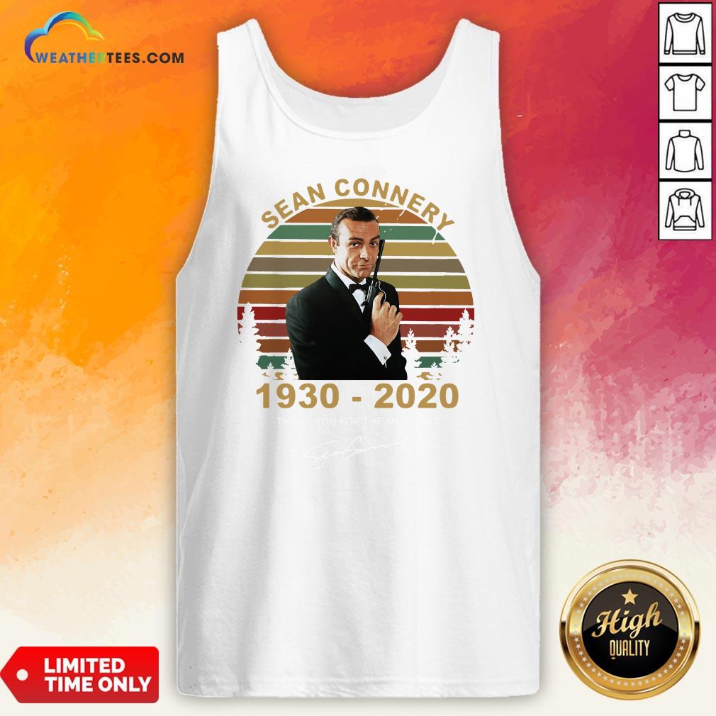 Sick Sean Connery 1930-2020 Thank You For The Memories Signature Vintage Shirt - Image 3