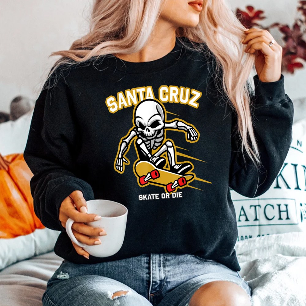 Skateboard Street Wear Santa Cruz Skull Shirt - Image 2