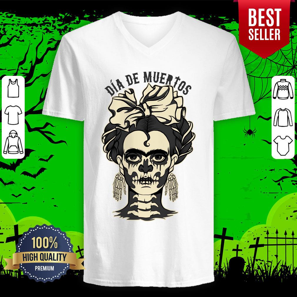 Skeleton Girl Dia De Muertos Day Of Dead Shirt - Image 4