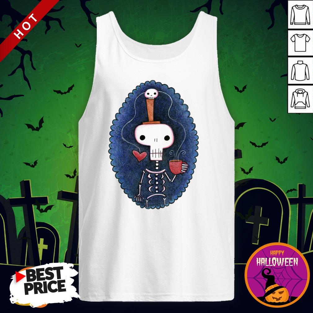 Skelly Meditation Day Of The Dead Dia De Los Muertos Sugar Skull Shirt - Image 3
