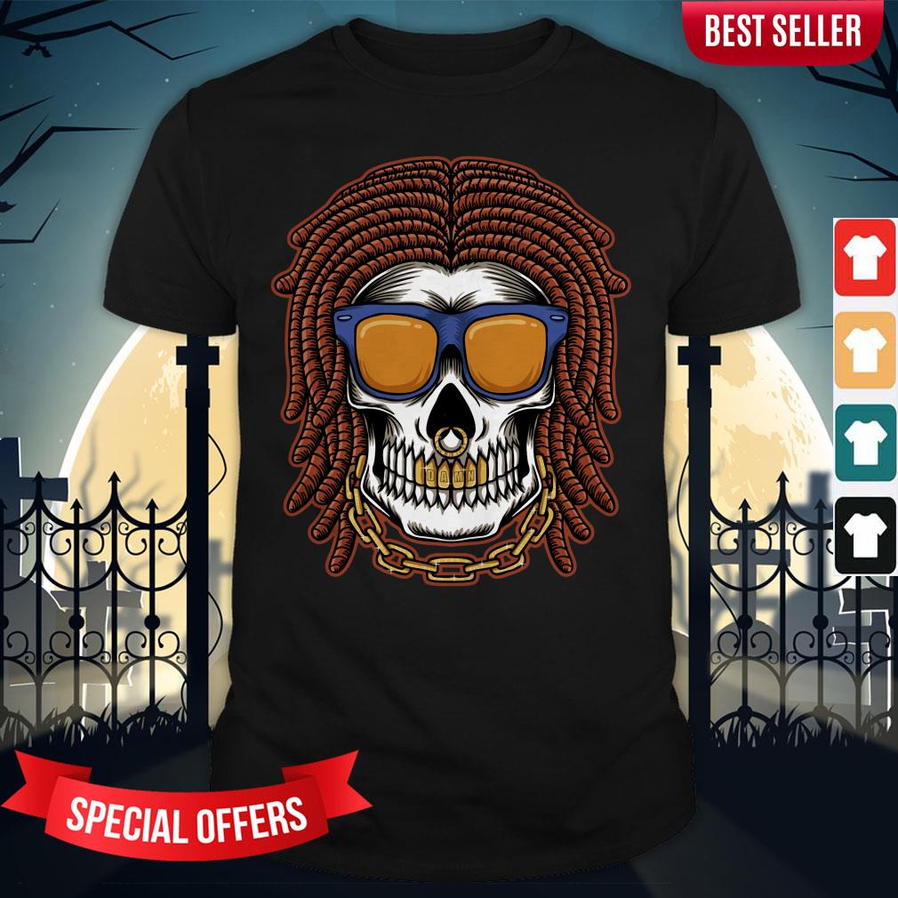 Skull Dreadlocks Head Day Of The Dead Dia De Muertos Vintage Shirt