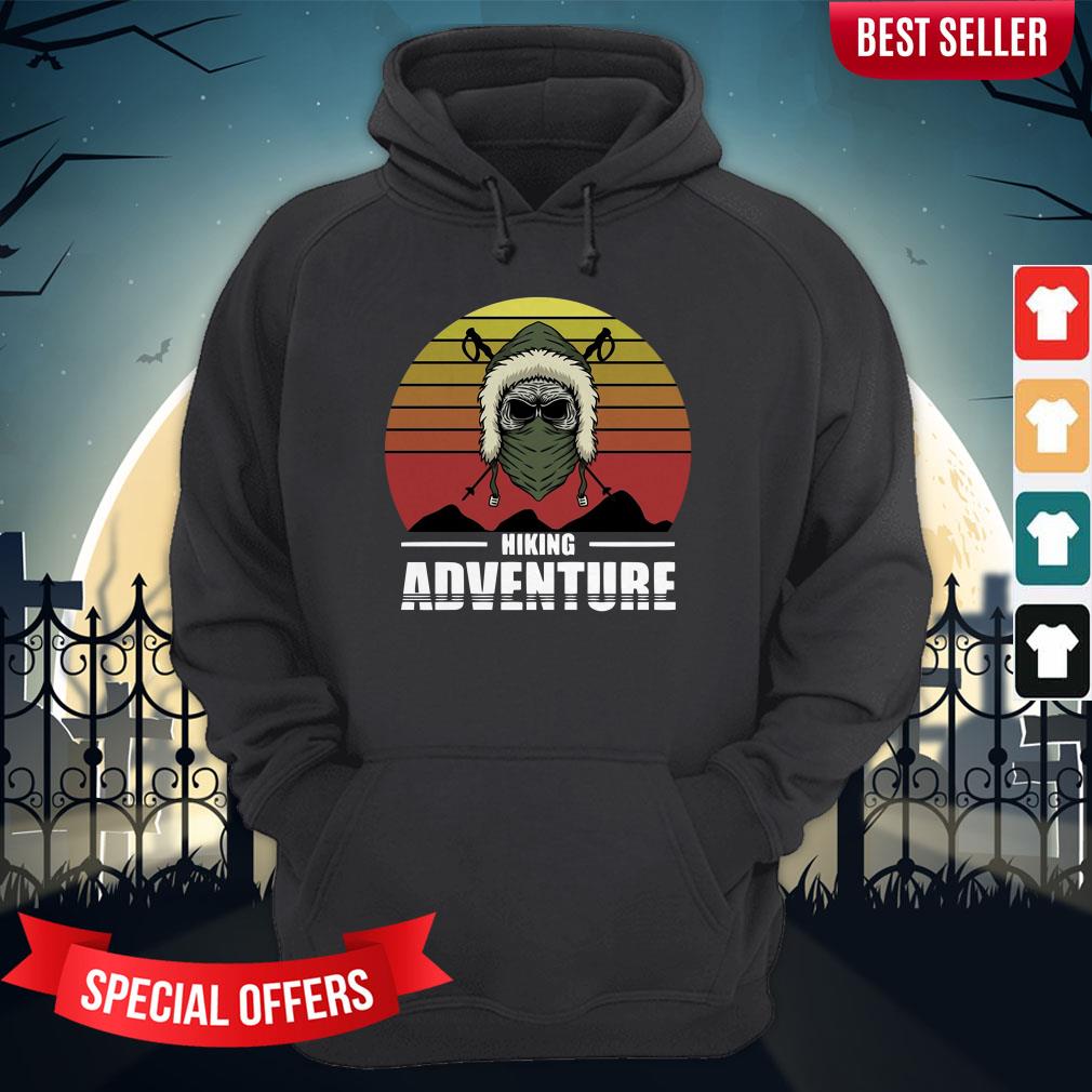 Skull Hiking Adventure Day Of The Dead Vintage Shirt - Image 5