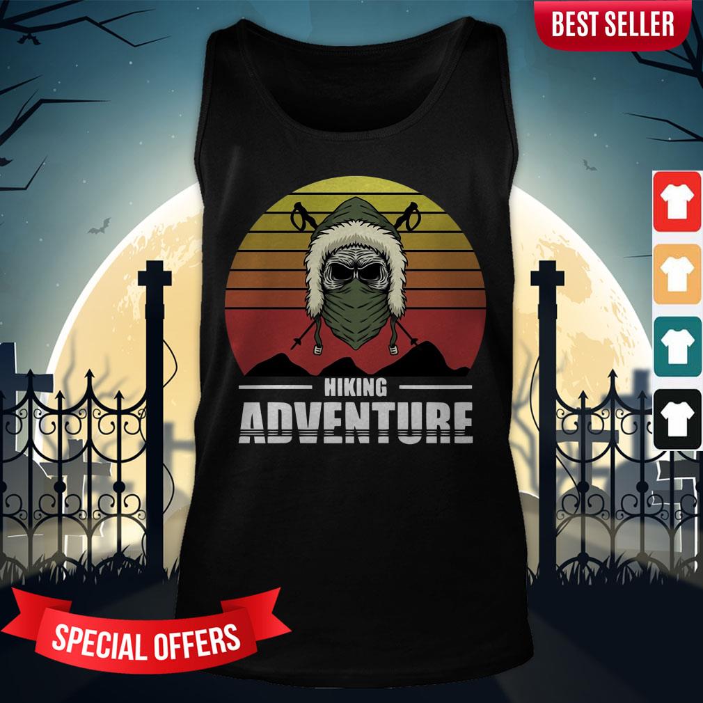 Skull Hiking Adventure Day Of The Dead Vintage Shirt - Image 3