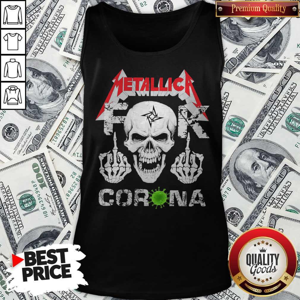 Skull Metallica Fuck Corona Shirt - Image 4