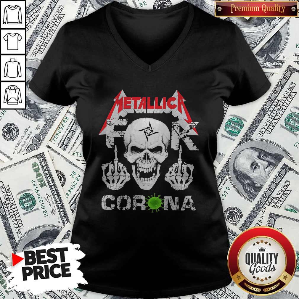 Skull Metallica Fuck Corona Shirt - Image 2