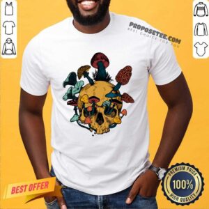 Skull Morels Mushroom Retro Shirt