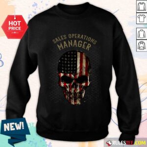 Alternative view of Skull Sales Operations Manager American Flag Shirt
