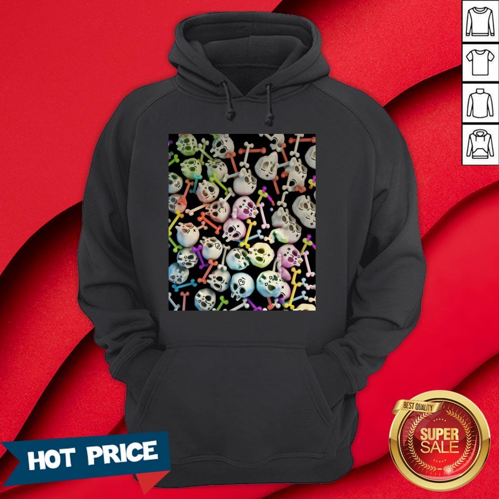 Skulls Cute Girly Color Skeleton Day Of Dead Shirt - Image 5