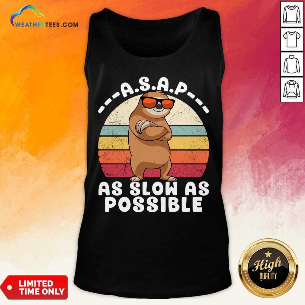 Sloth Asap As Slow As Possible Vintage Shirt - Image 2