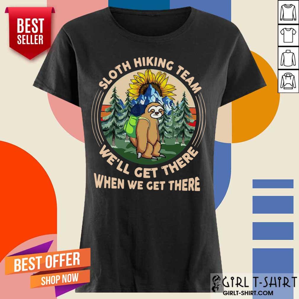 Sloth Hiking Team Vintage Shirt - Image 2