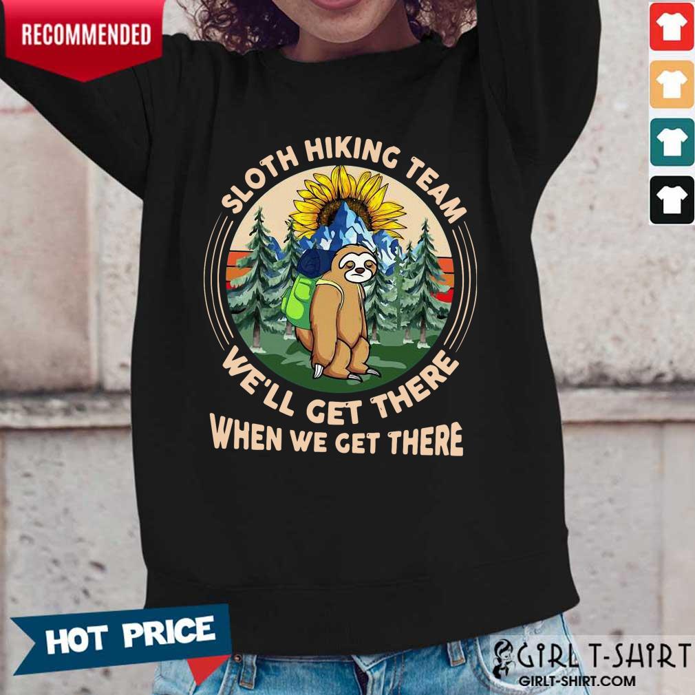 Sloth Hiking Team Vintage Shirt - Image 5