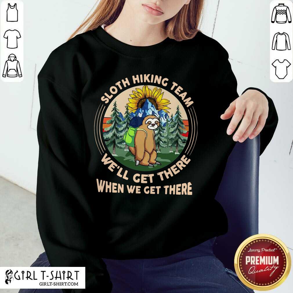 Sloth Hiking Team Vintage Shirt - Image 4