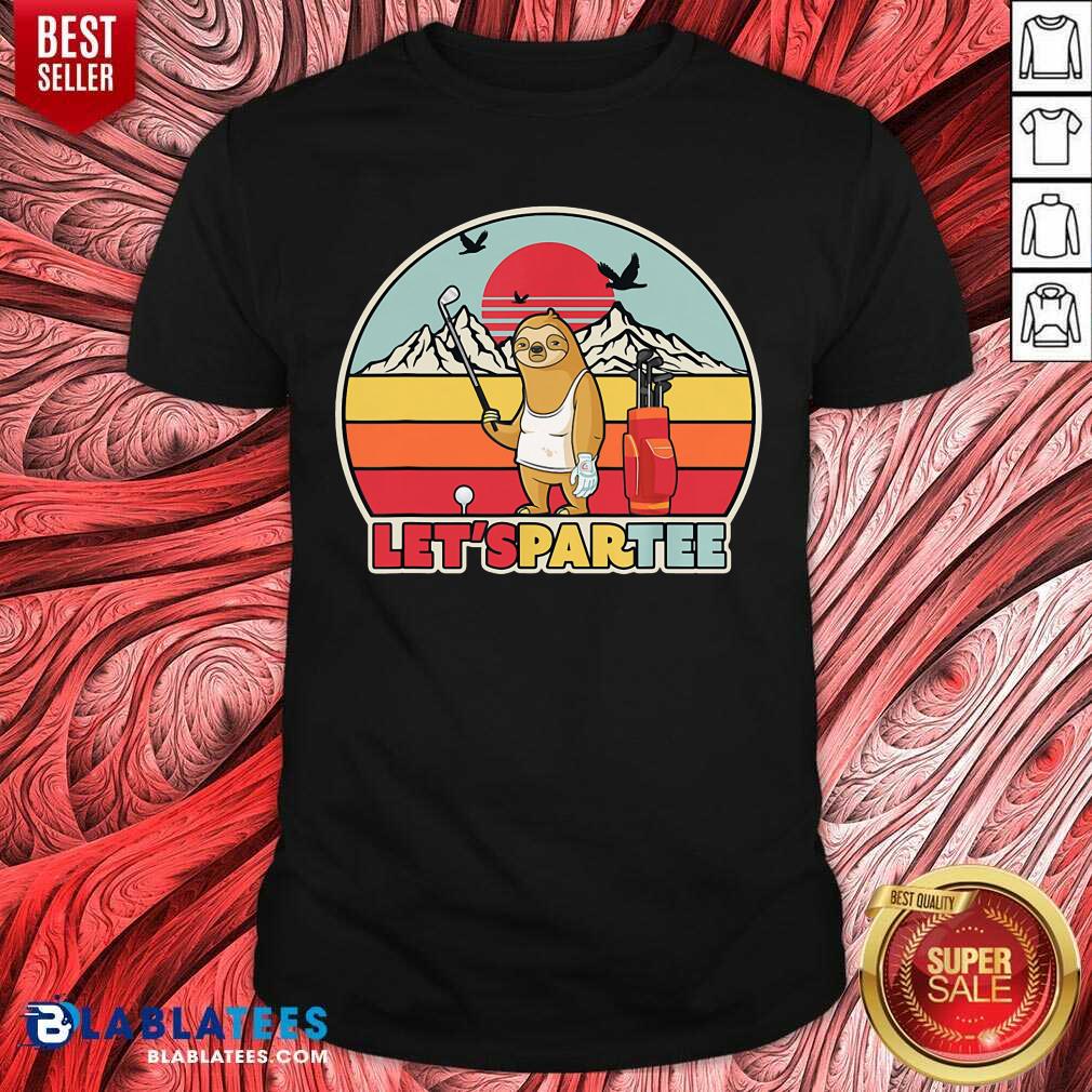 Sloth Let'S Par Tee Golf Vintage Shirt