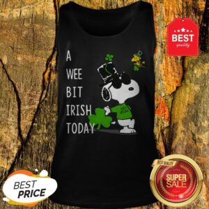 Alternative view of Snoopy A Wee Bit Irish Today Shamrock St. Patrick’s Day Shirt