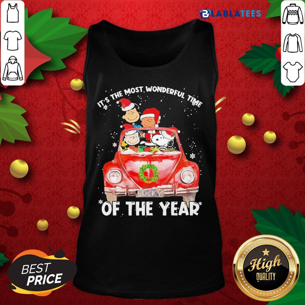 Snoopy And Friends Santa It'S The Most Wonderful Time Of The Year Christmas Shirt - Image 4