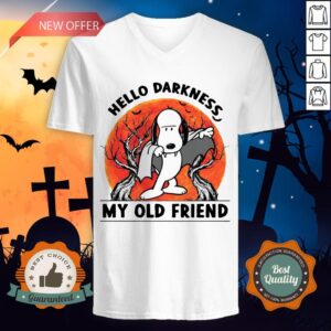 Alternative view of Snoopy Dracula Hello Darkness My Old Friends Shirt