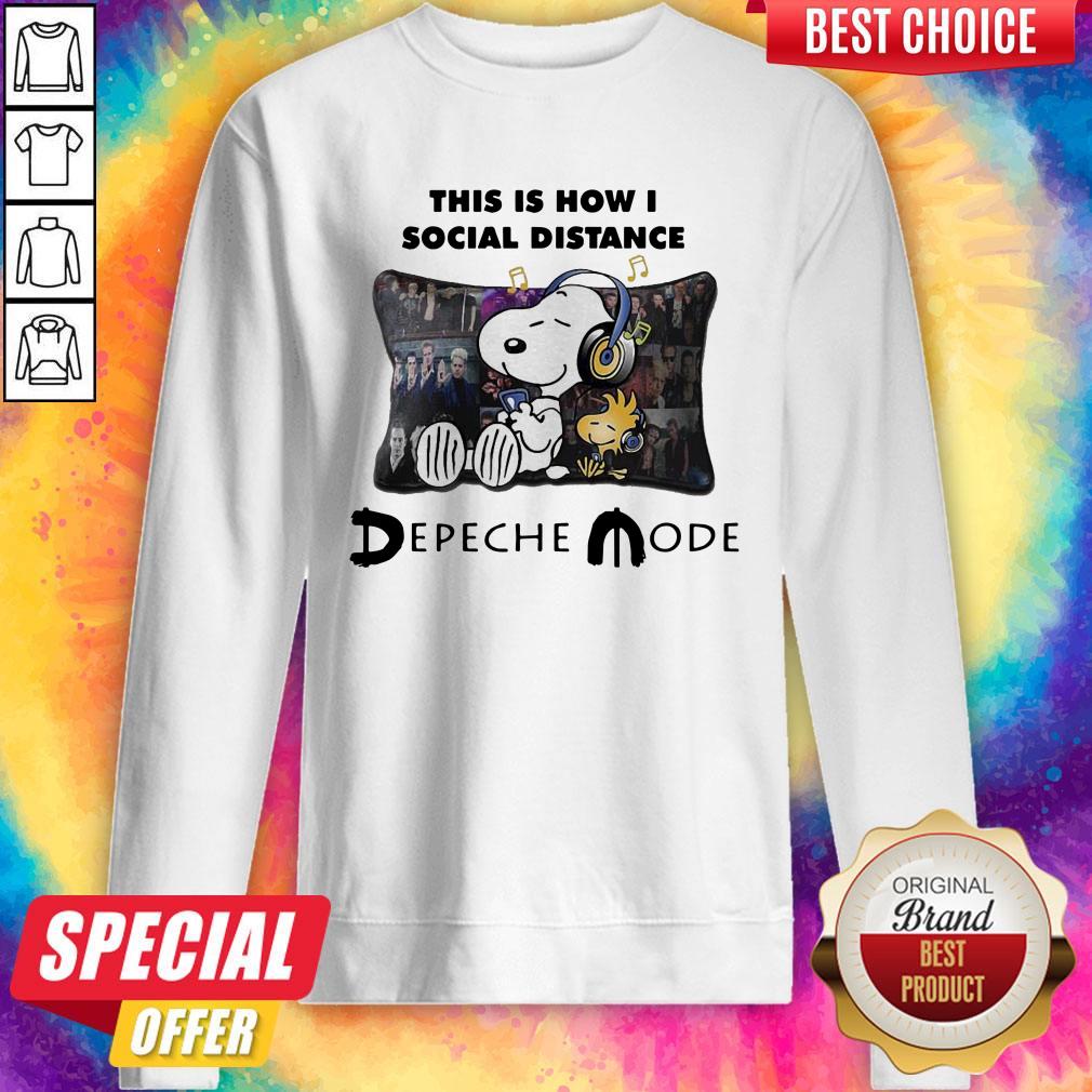 Snoopy This Is How I Social Distance Depeche Mode Shirt - Image 5