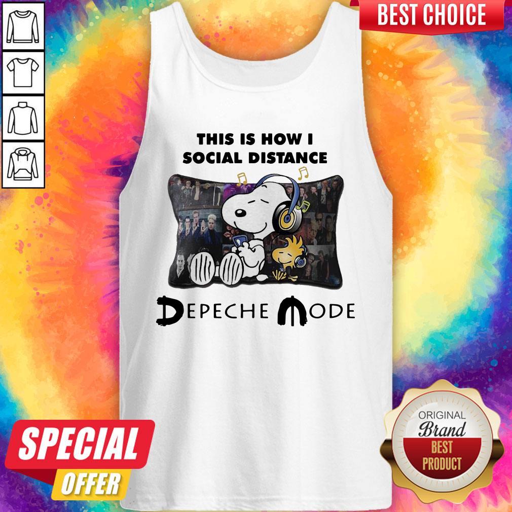 Snoopy This Is How I Social Distance Depeche Mode Shirt - Image 4